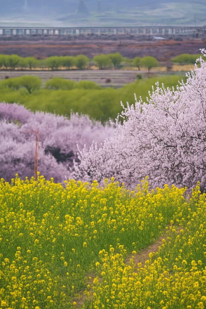林芝嘎拉桃花村桃花盛開