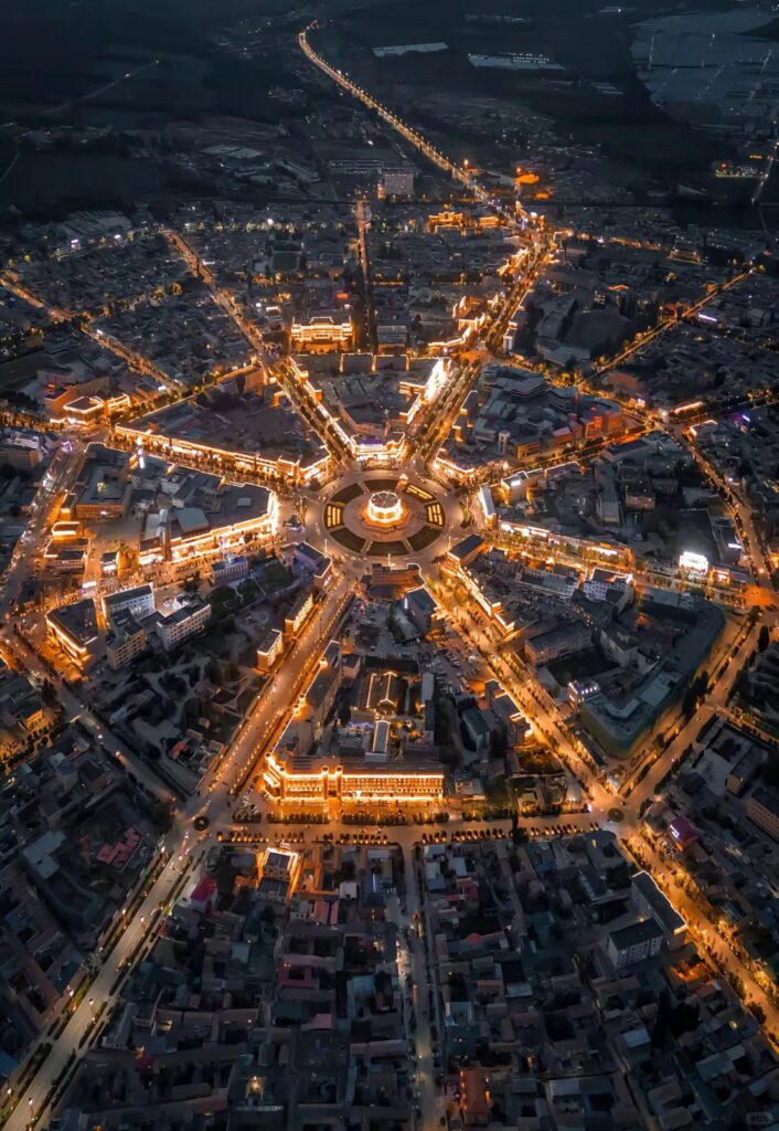 特克斯鎮一日夜晚的樣子