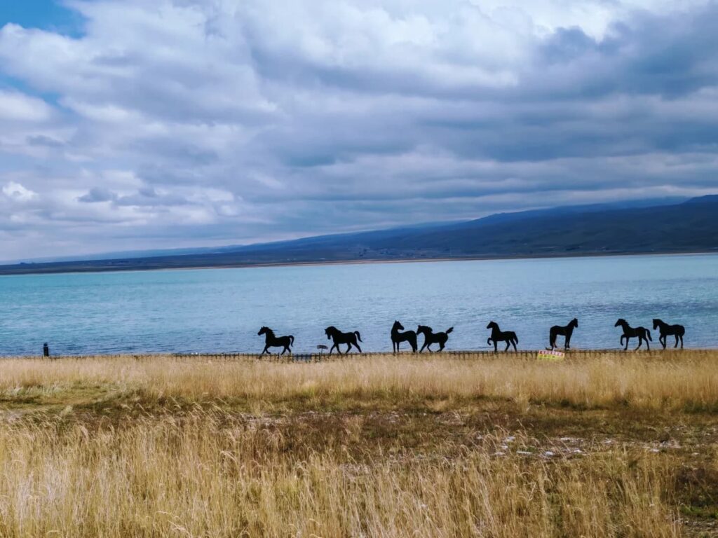 青海湖黑馬河馬群剪影裝置藝術,青甘大環線10日必經景點|China2Go中國國旅